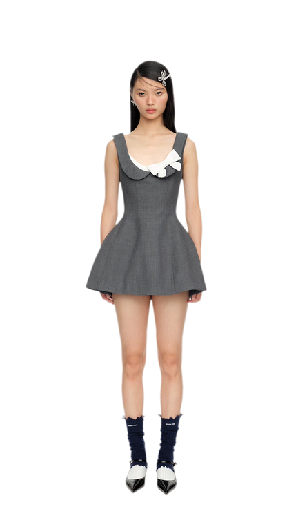 Elegant Side Bow A-Line Dress