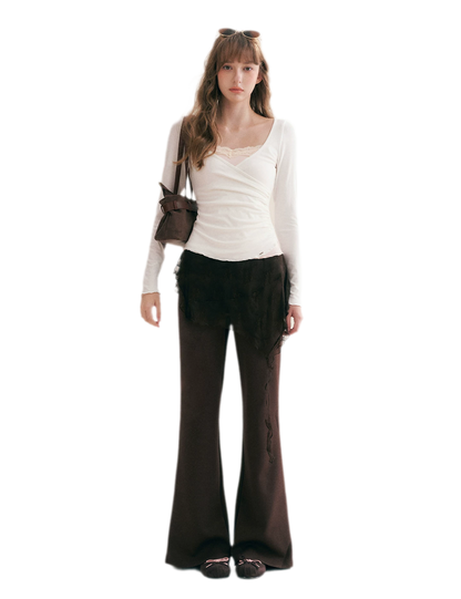 Romantic Lace Wide-Leg Pants