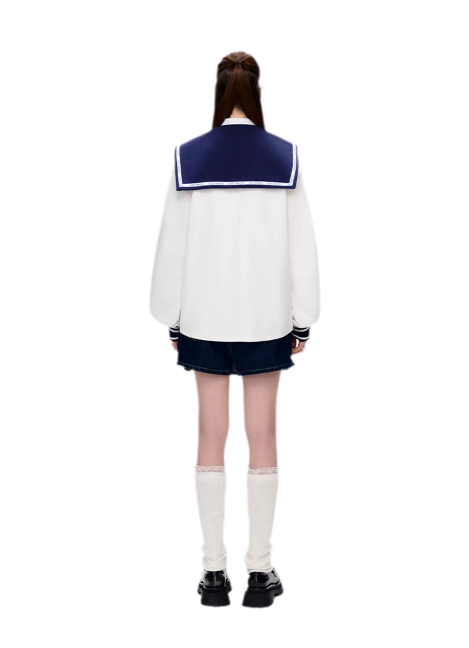 Sailor Collar Long Sleeve Top
