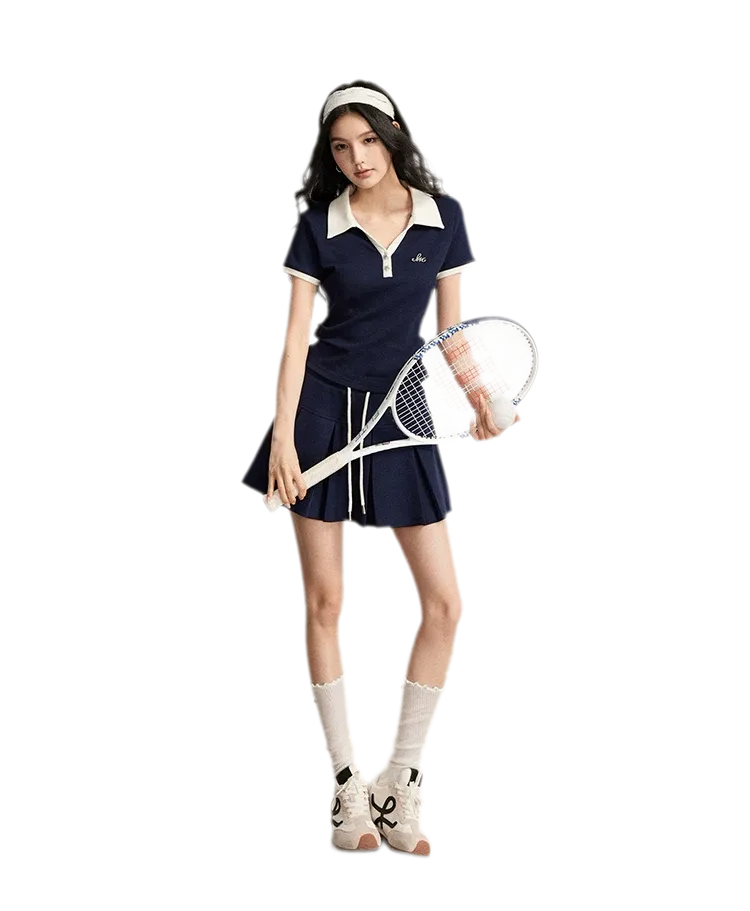 Contrast Polo Set