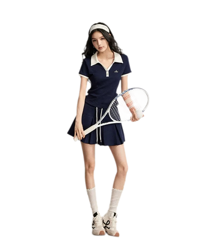 Contrast Polo Set
