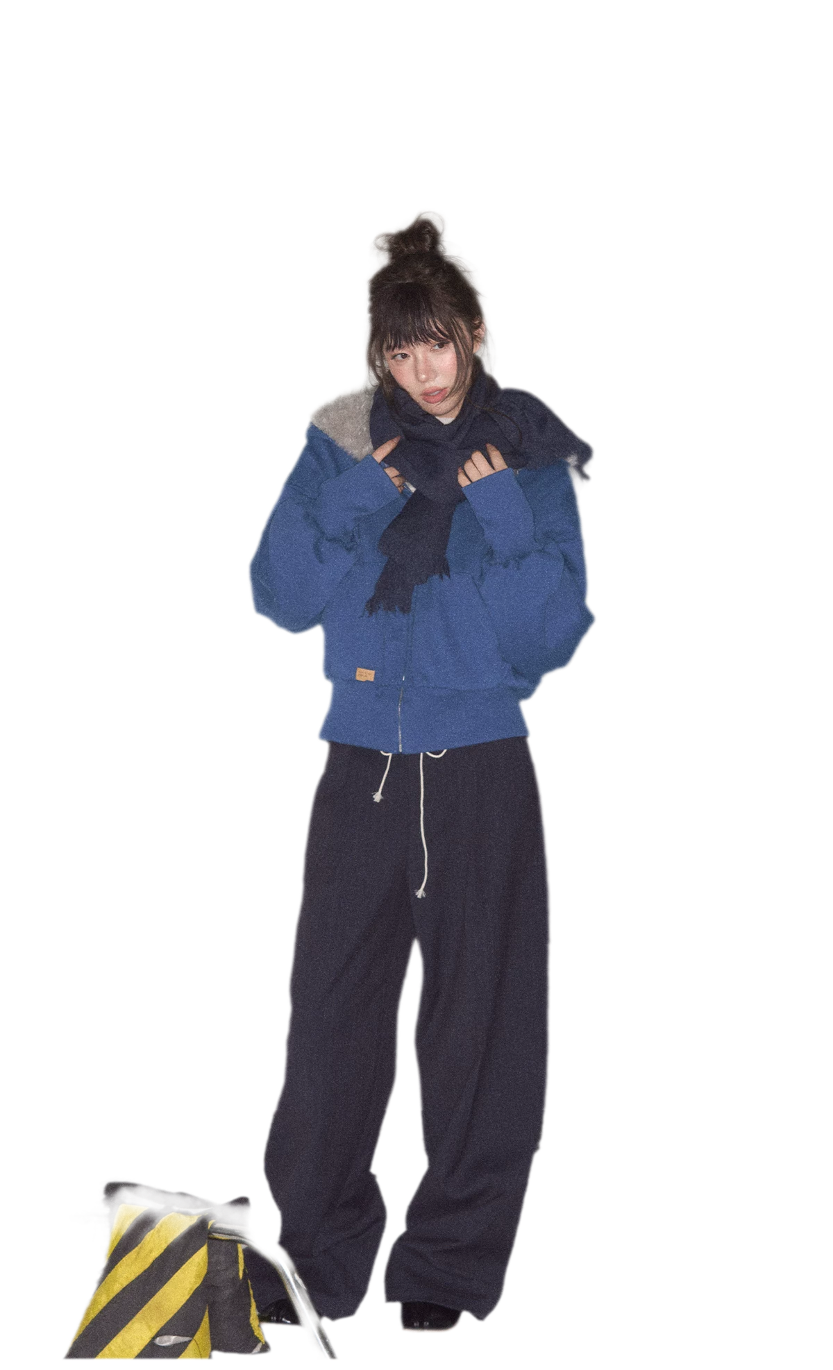 Fuzzy Hooded Cropped Puffer Jacket