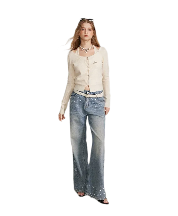 Soft Halter Cropped Cardigan
