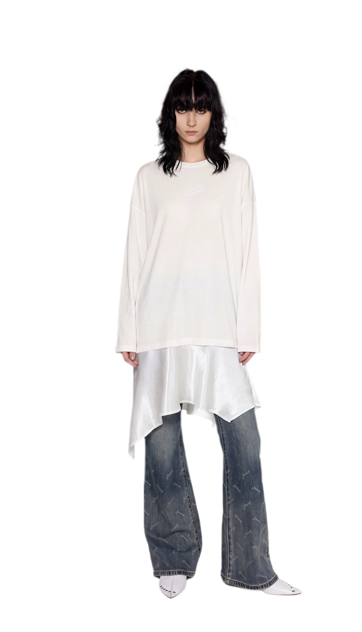 Acetate Layered Hem Dress