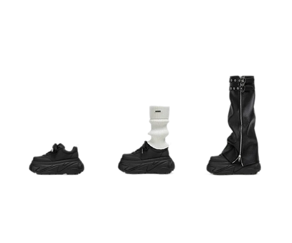 Square-Toe Thick Sole Shoes