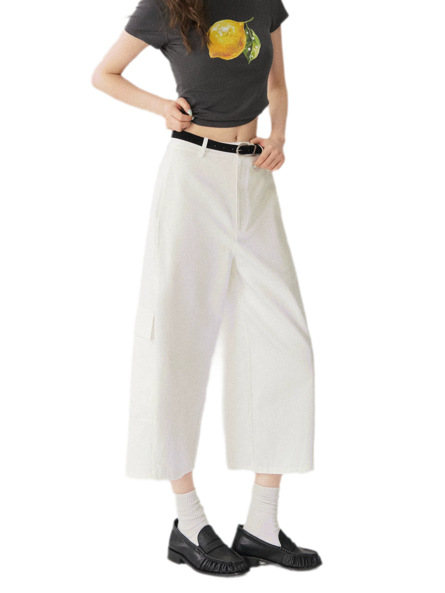 Utility Denim Capri Pants
