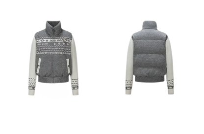 Fair Isle Cropped Down Jacket