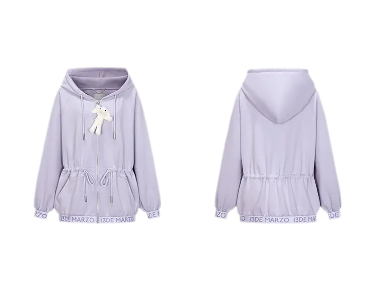 Logo Hooded Zip Jacket