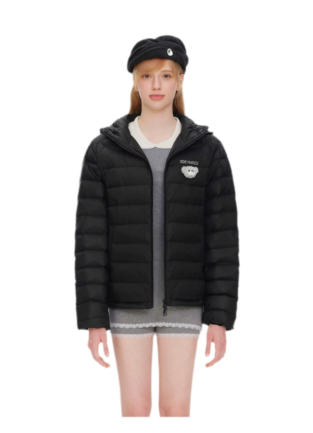 Quilted Hooded Lightweight Down Jacket