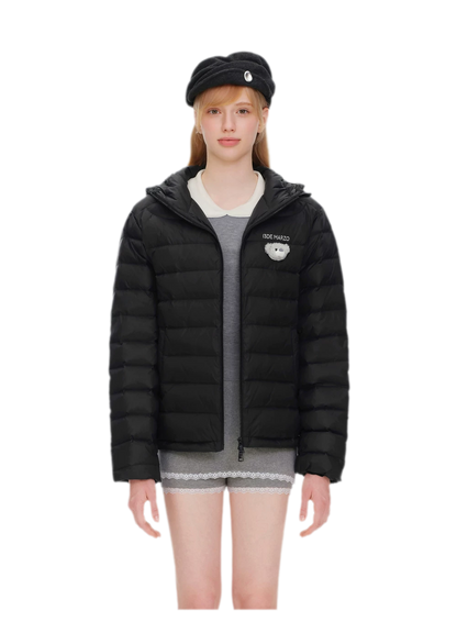 Quilted Hooded Lightweight Down Jacket