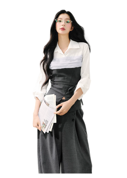 Layered Bustier Shirt