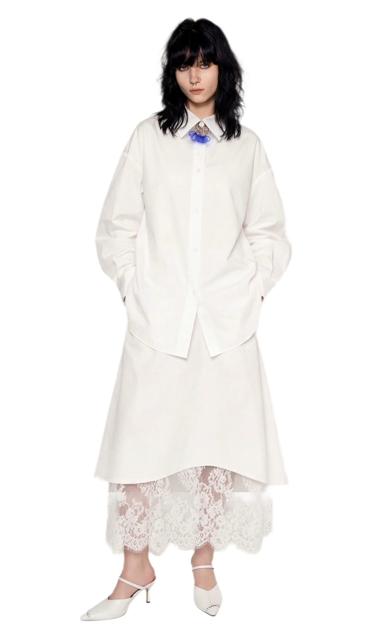 Cotton Blend Cocoon Shirt