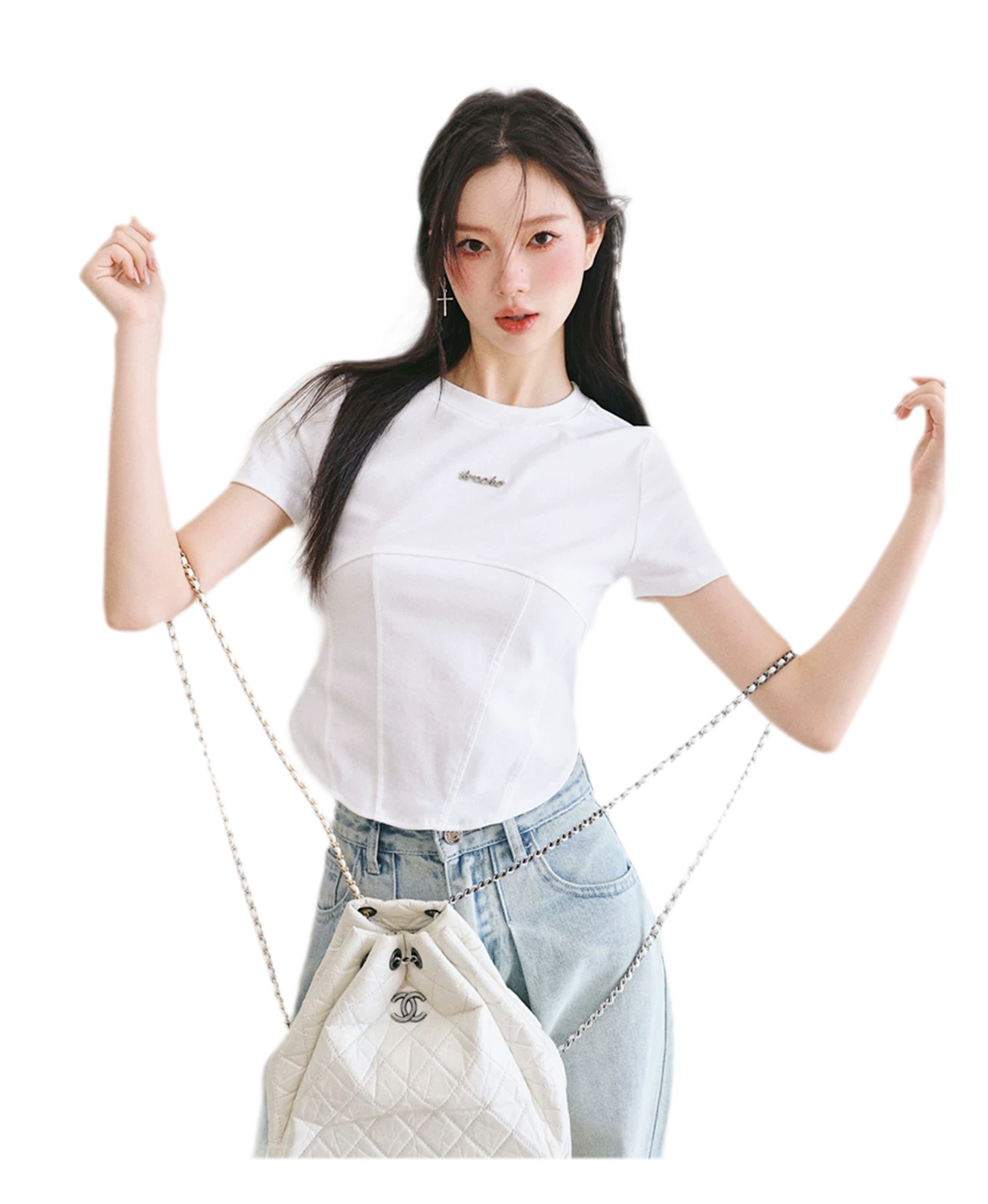 Cropped Seam T-Shirt
