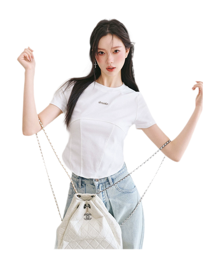 Cropped Seam T-Shirt