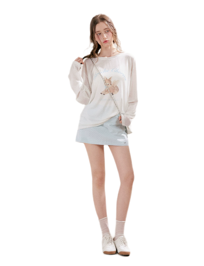 Polka Dot A-Line Mini Skirt