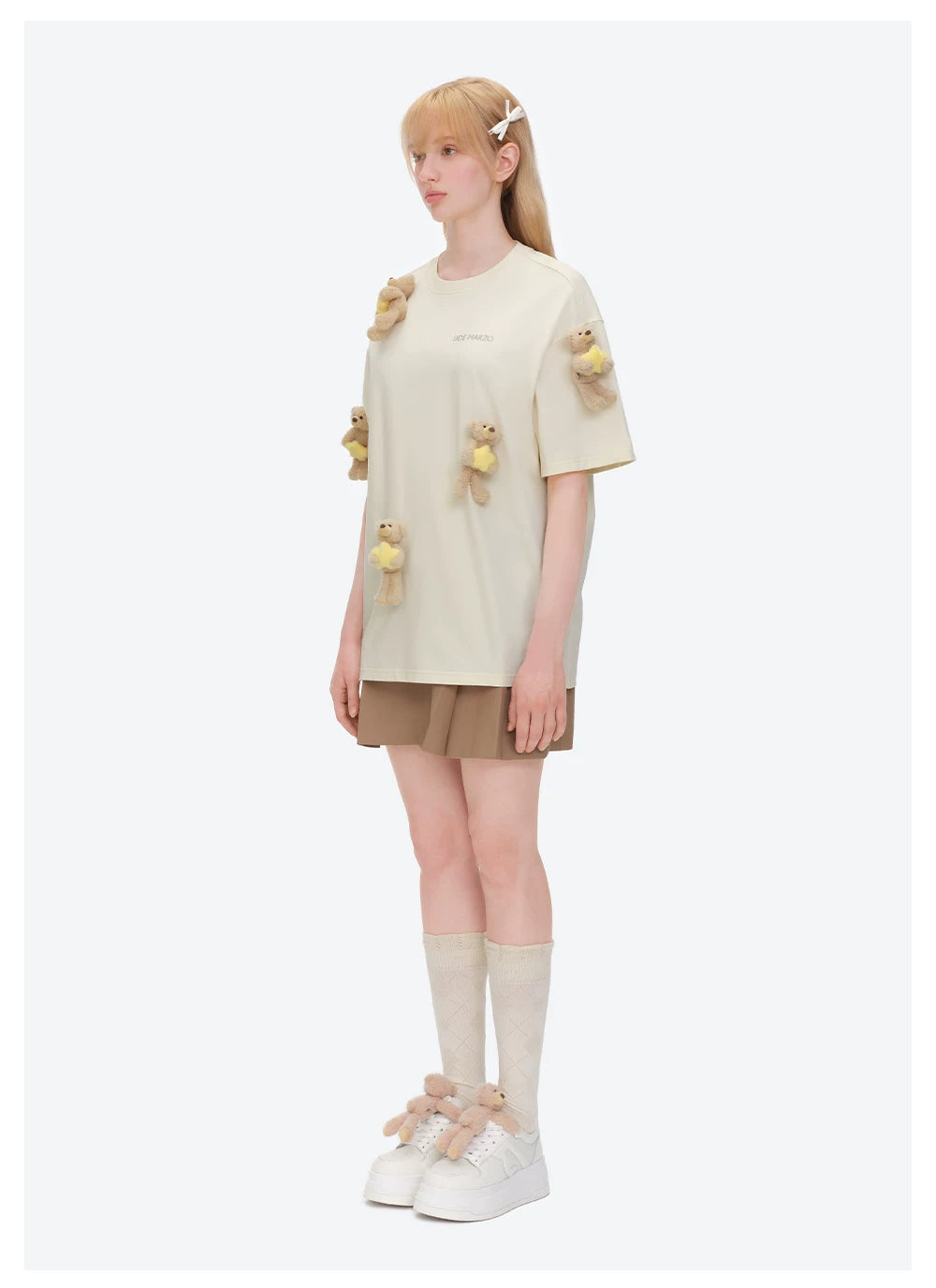 Bear Hug Star Print T-shirt