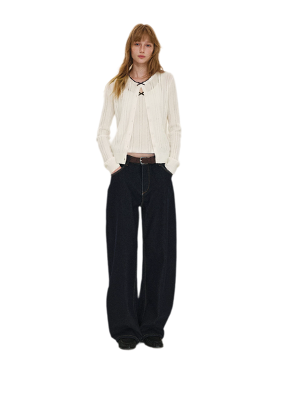 Wool-Blend Bow Knit Set