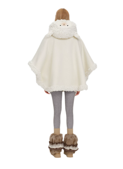 Bốt tuyết lông plush tháo rời có dây buộc