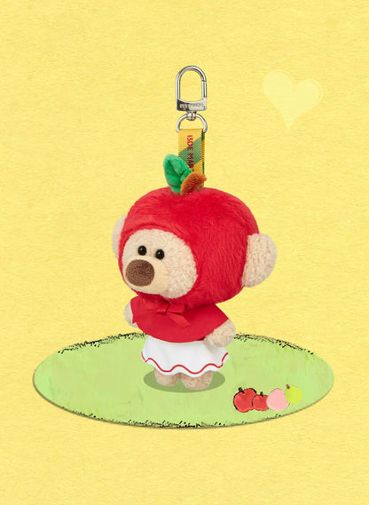 Plush Apple Keychain