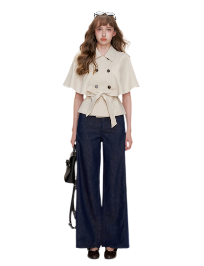 Lyocell Cotton Cape Jacket