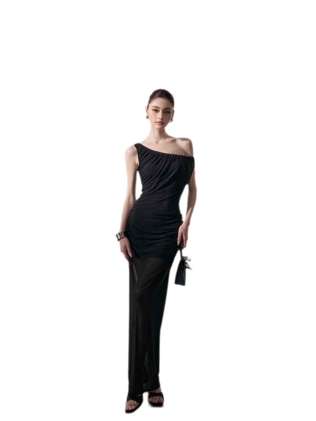 One-Shoulder Ruched Dress