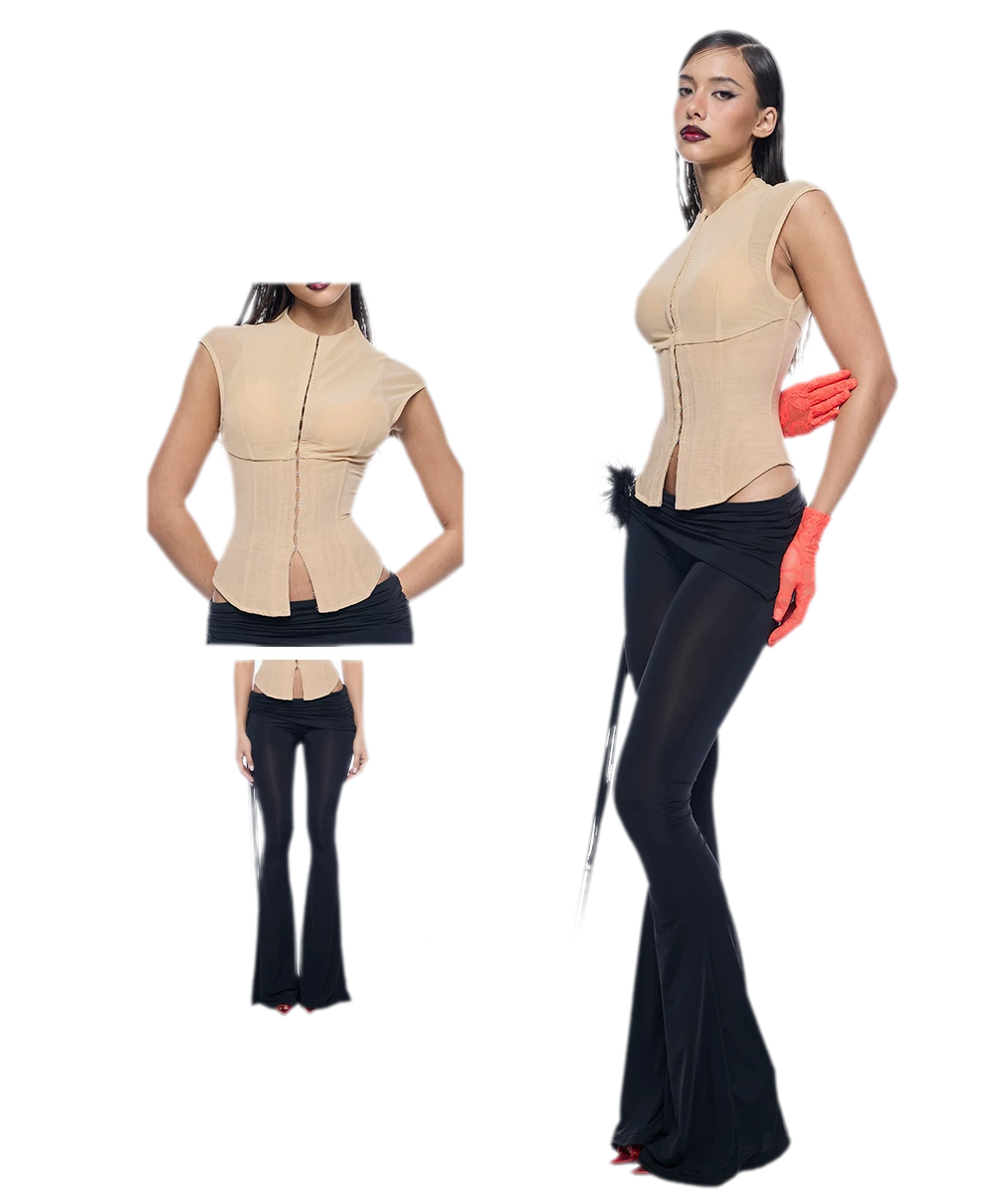 Structured Fishbone Corset Top