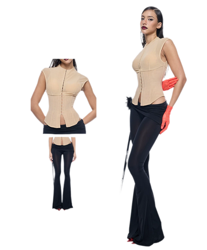 Structured Fishbone Corset Top