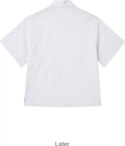 Structured Plaid Short-Sleeve Shirt