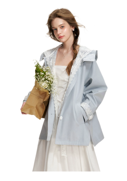 Lace Layered A-Line Windbreaker