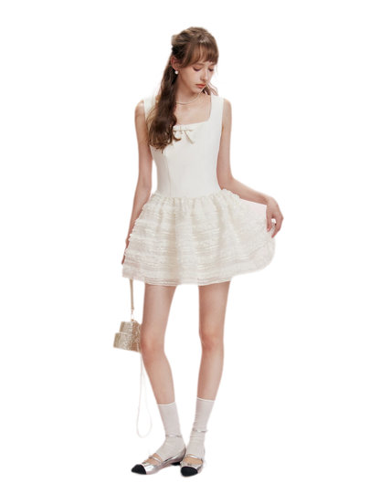 Matte Bow A-Line Dress
