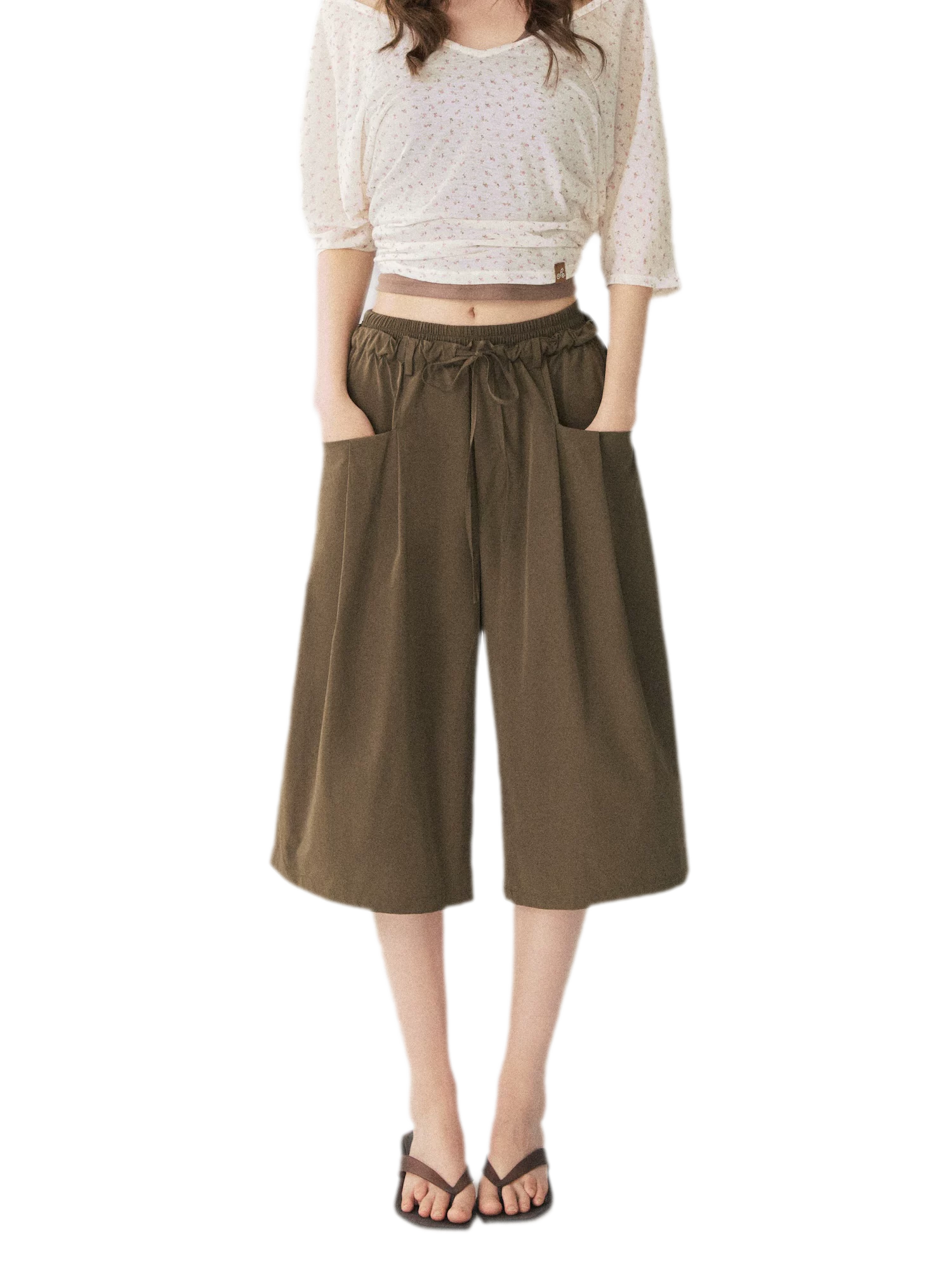 Double Waist Cropped Culottes