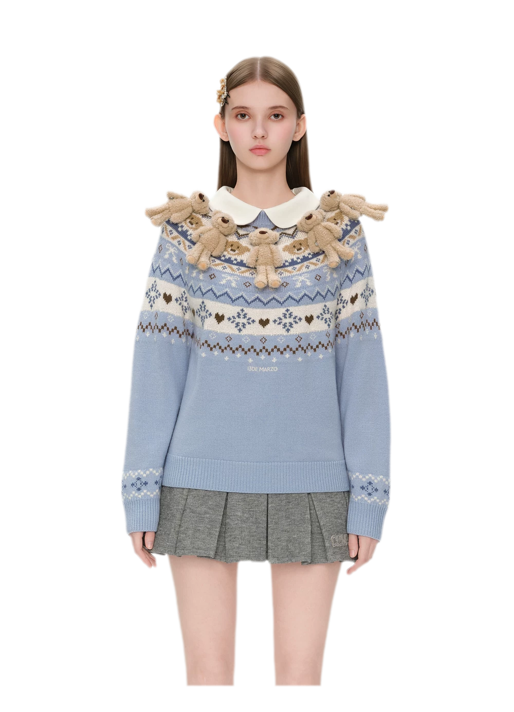 Fair Isle Bear Jacquard Sweater