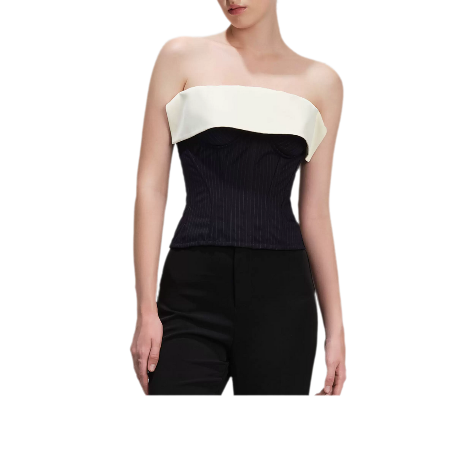 Ruffled Boned Corset Bustier