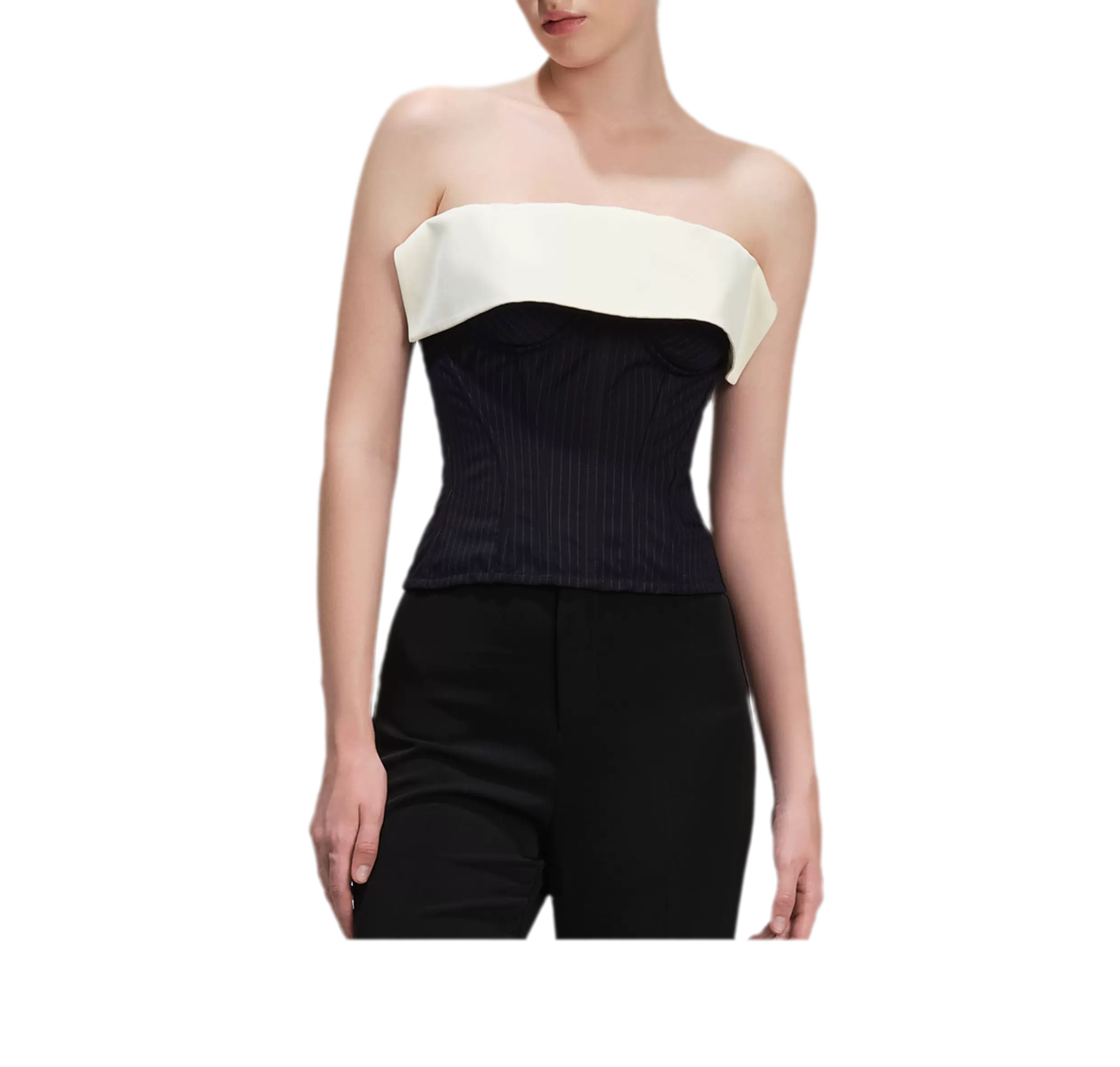 Ruffled Boned Corset Bustier