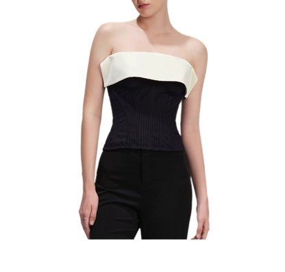 Ruffled Boned Corset Bustier