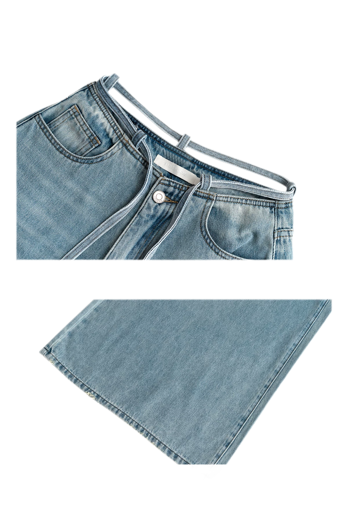 Bow Wide-Leg Jeans