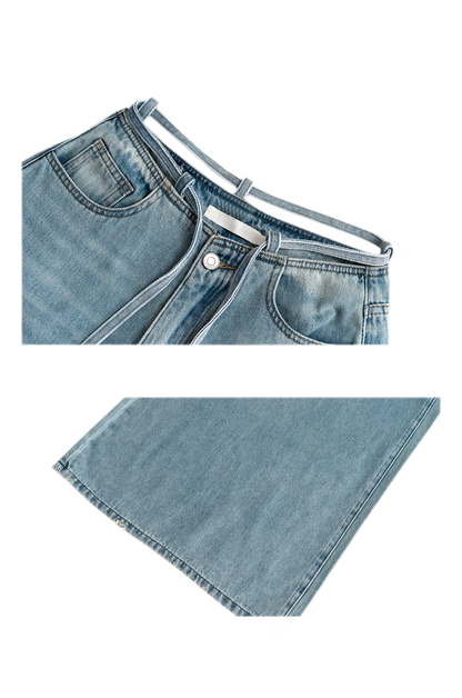 Bow Wide-Leg Jeans