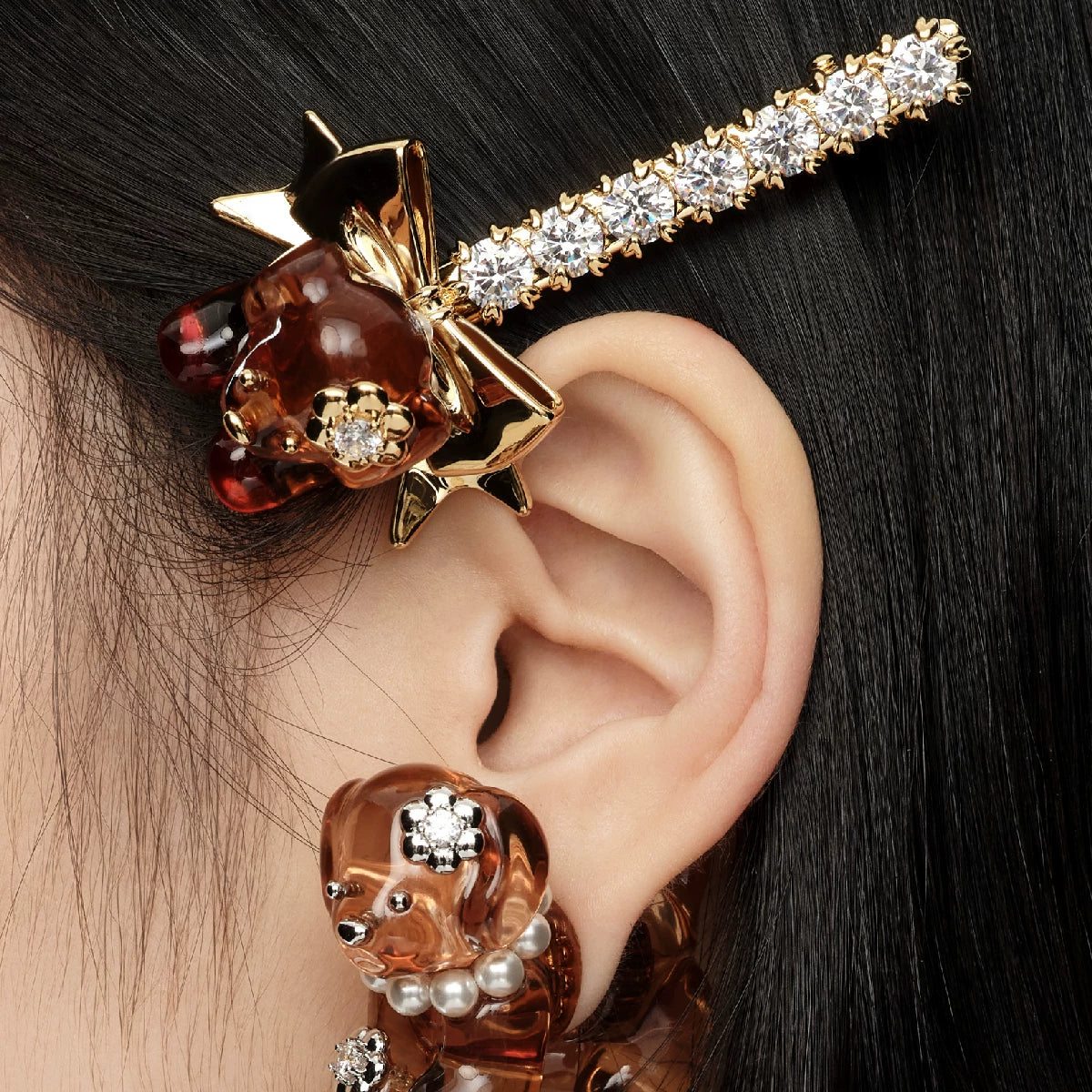 Velvet Bow Dog Hair Clip