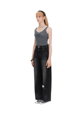 13DE MARZO Bear Appliqué Wide Jeans – view 7