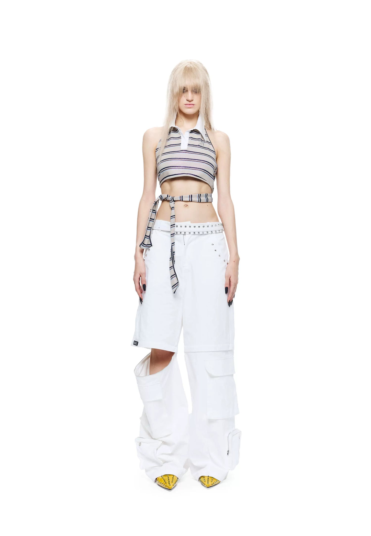 LTD Millennial Polo with Rhinestones and Hollow Back