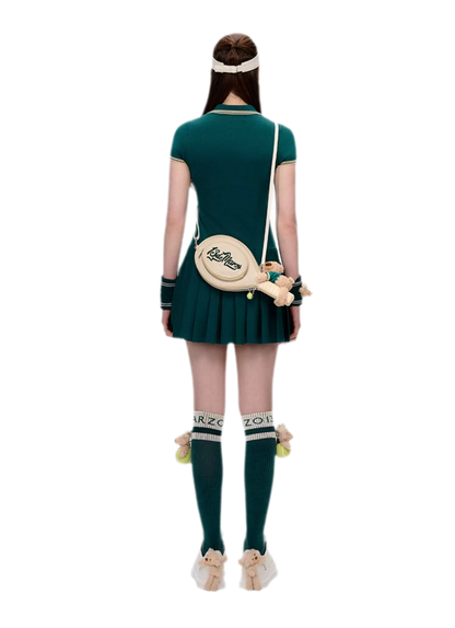 Tennis Pleated Polo Dress