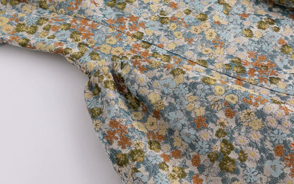 Jacquard Floral Short Dress