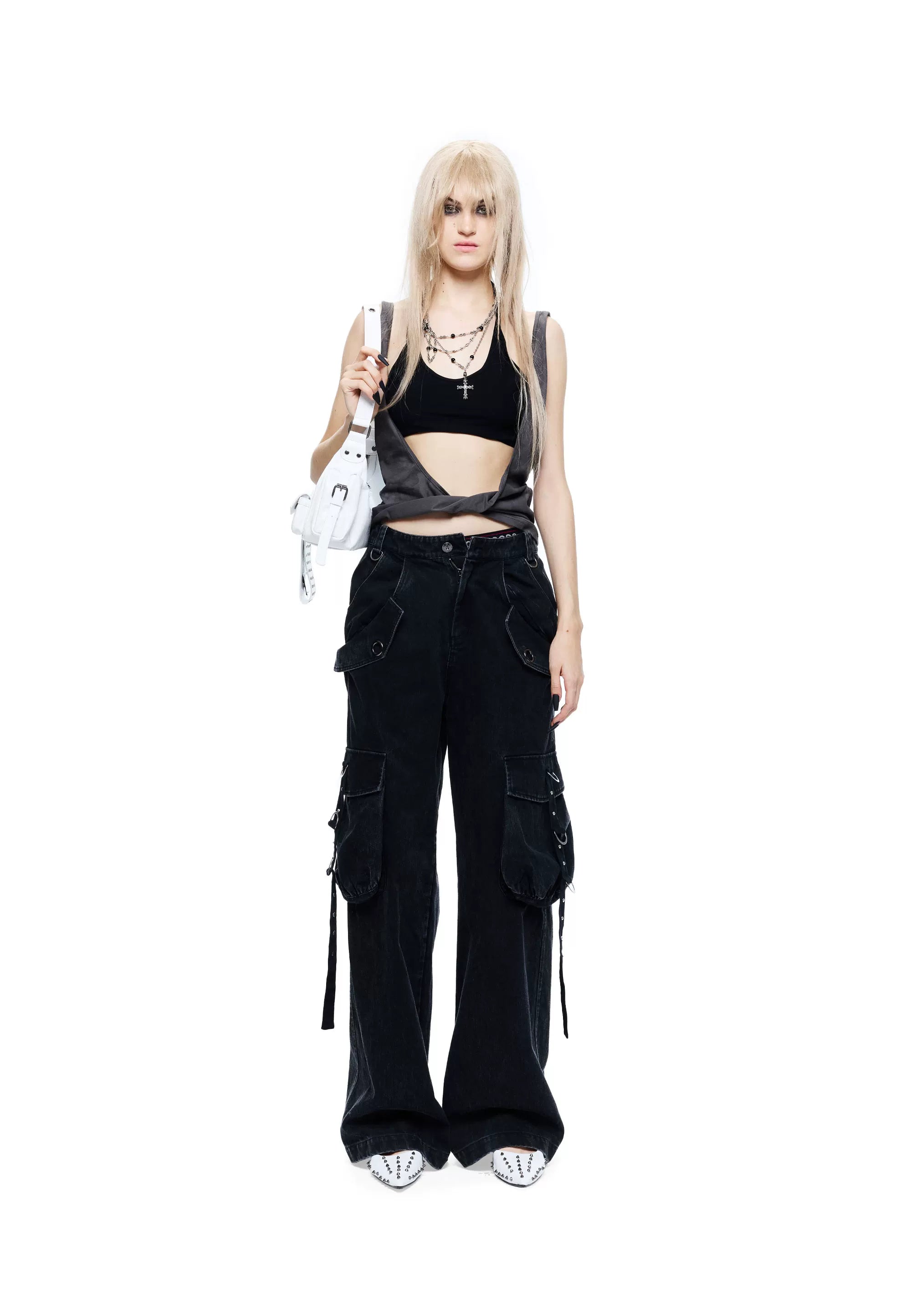 Punk Grunge Reversible Halter Vest