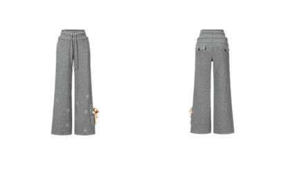 Reflective Gradient Micro-Flare Sweatpants