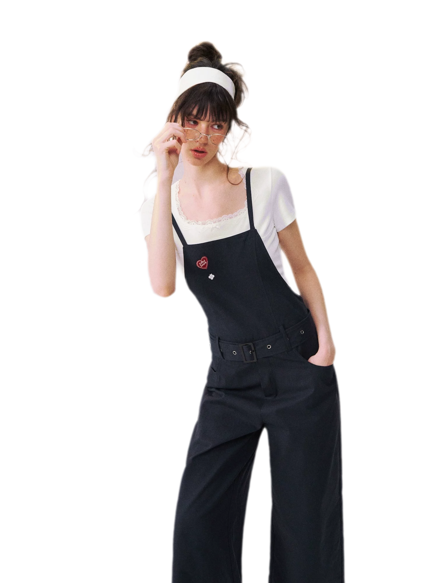 Relaxed Straight Bib Pants
