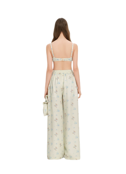 Floral Ruffle Corset Top