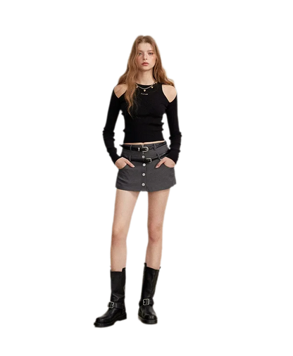 Cutout Slim-Fit Knit Top