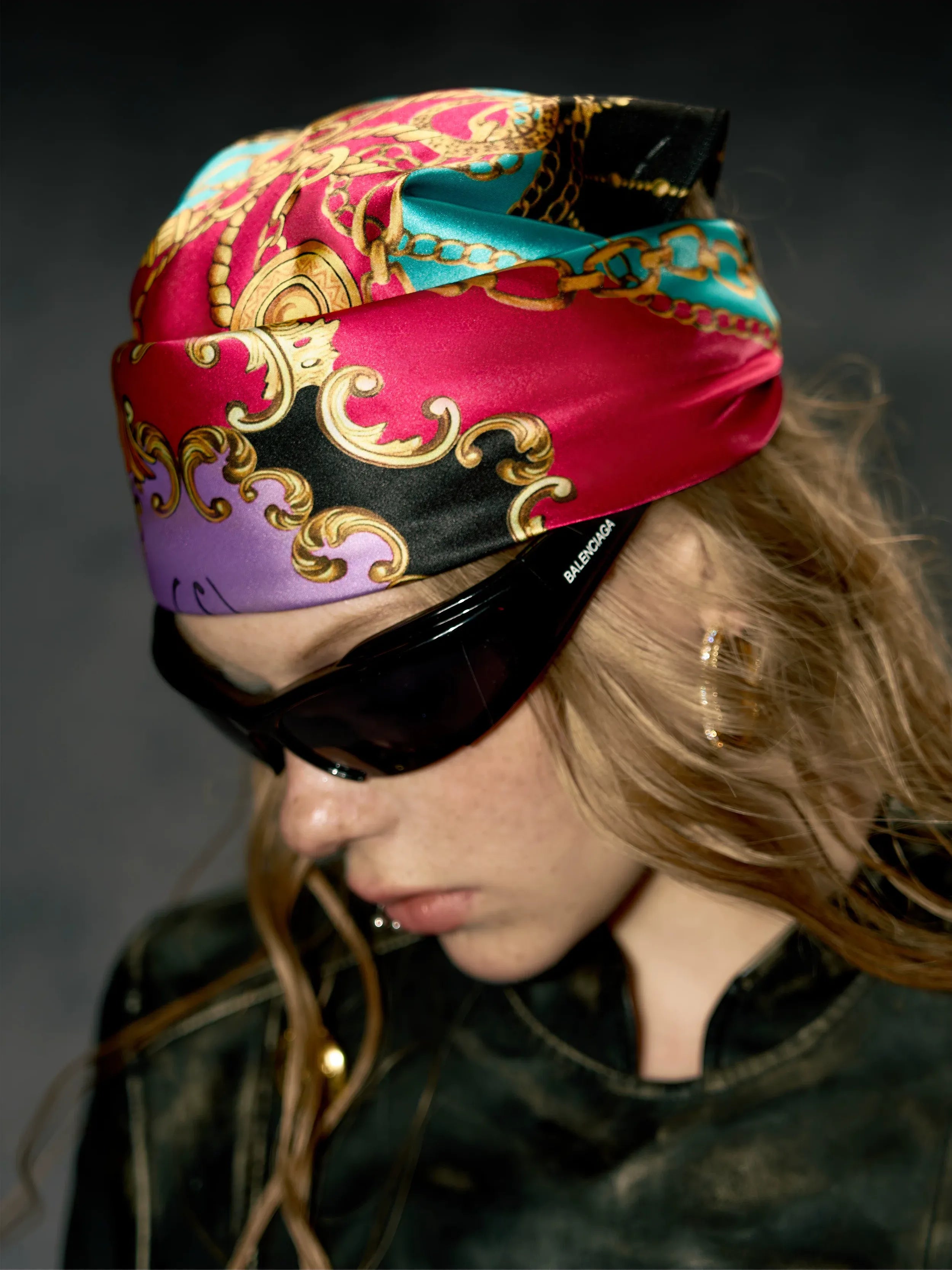 Baroque Chain Silk Scarf