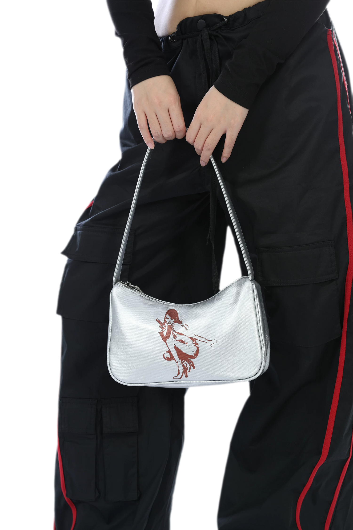 Silver Hobo Handbag