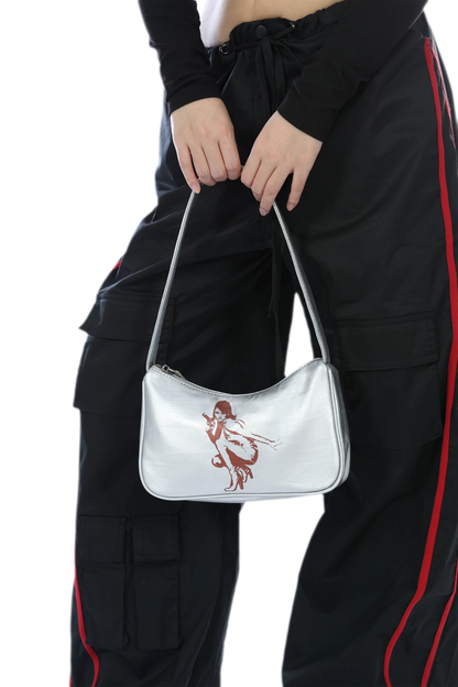 Silver Hobo Handbag